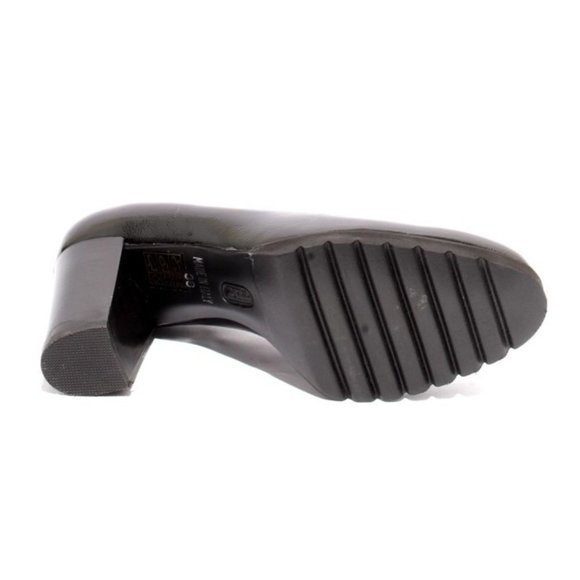 Italian Black Patent Leather Platform Heel Shoes Pumps - Picture 8 of 8